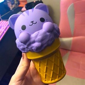 Squishy cat ice cream cone